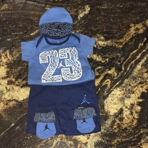 Infant Jordan set with Hat and Booties